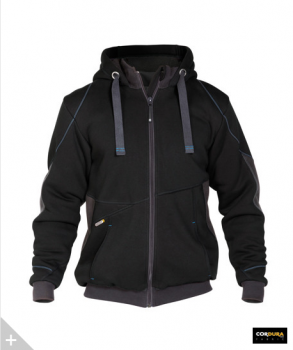 DASSY® Pulse (300400) Sweatshirt-Jacke schwarz/anthrazitgrau Fb 66744